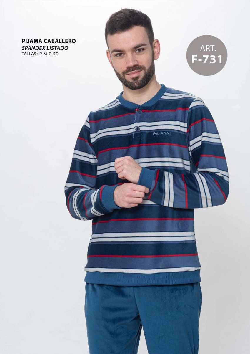 F 731 PIJAMA CABALLERO SPANDEX FABIANNI