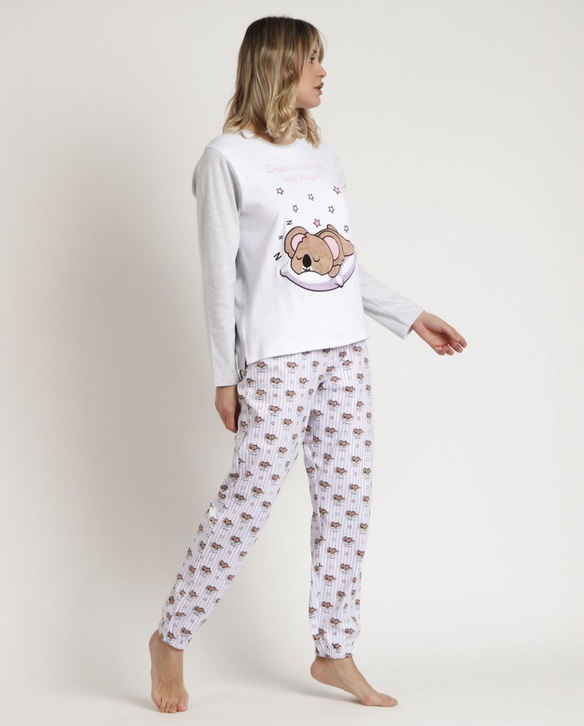 62591 PIJAMA SEÑORA ALGODON KOALA ADMAS