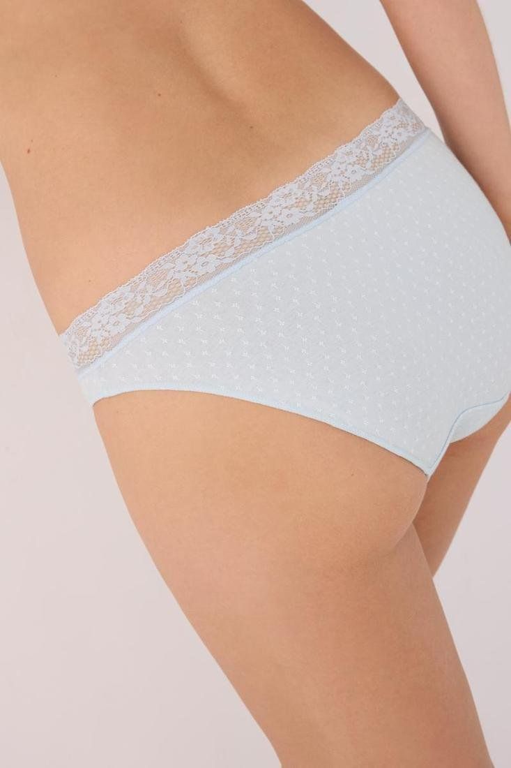 Pack de 2 bragas mini de algodón para mujer Ysabel Mora referencia 19554 con estampados en tonos azules.