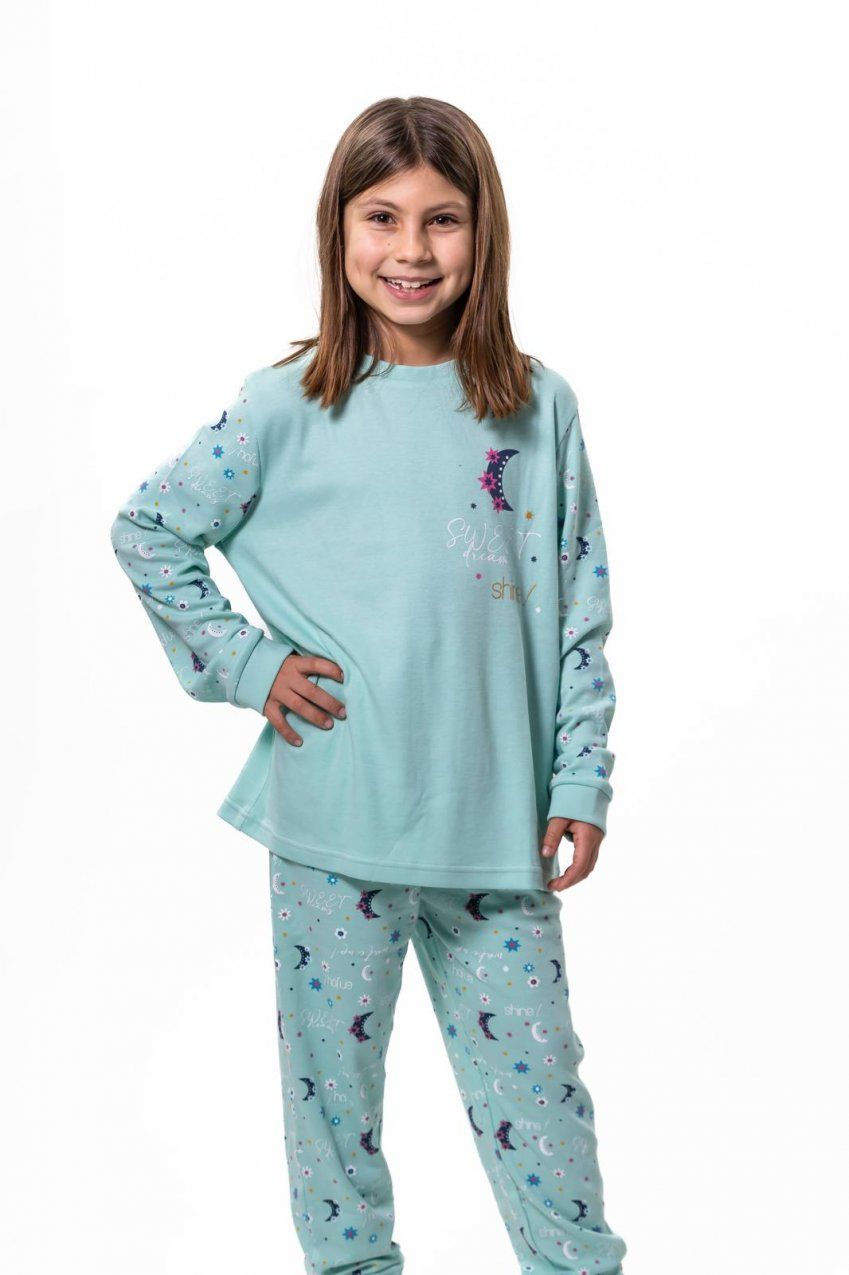 KN 461 PIJAMA NIÑA TALLA 8 10 12 14 Y 16 DE ALGODÓN INTERLOCK KINANIT AL POR MAYOR