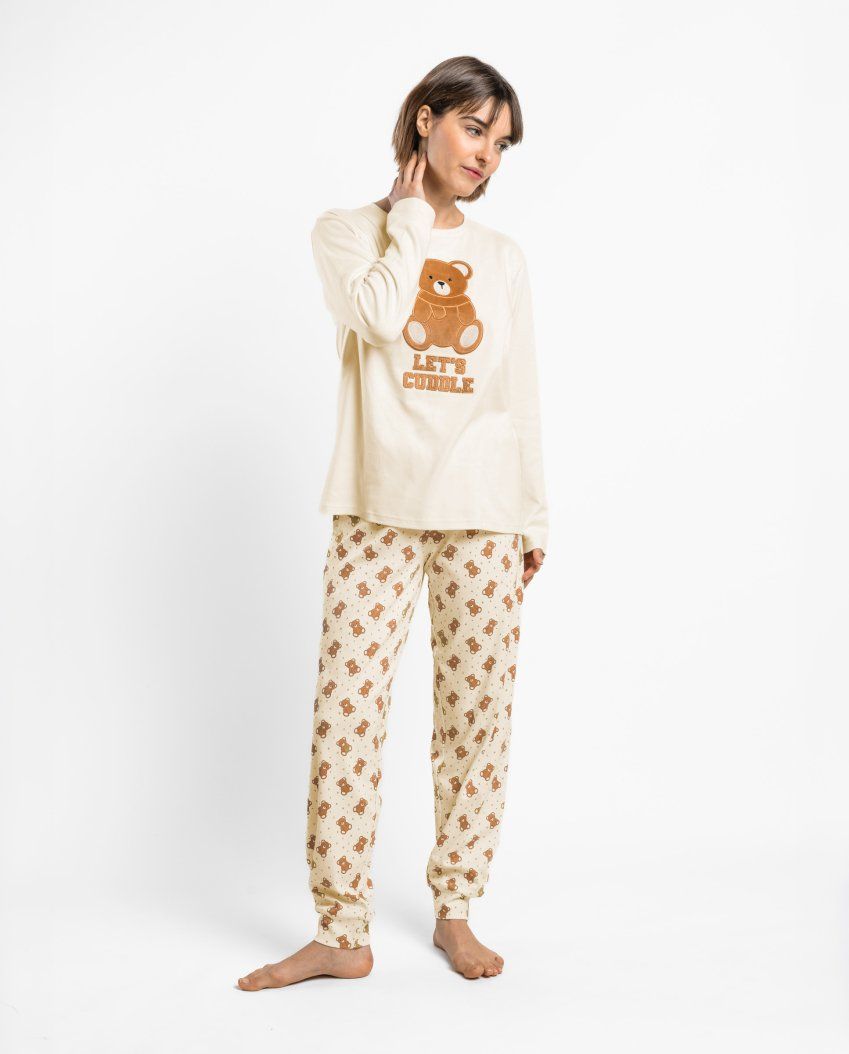 pijama mujer osos 100% algodon admas