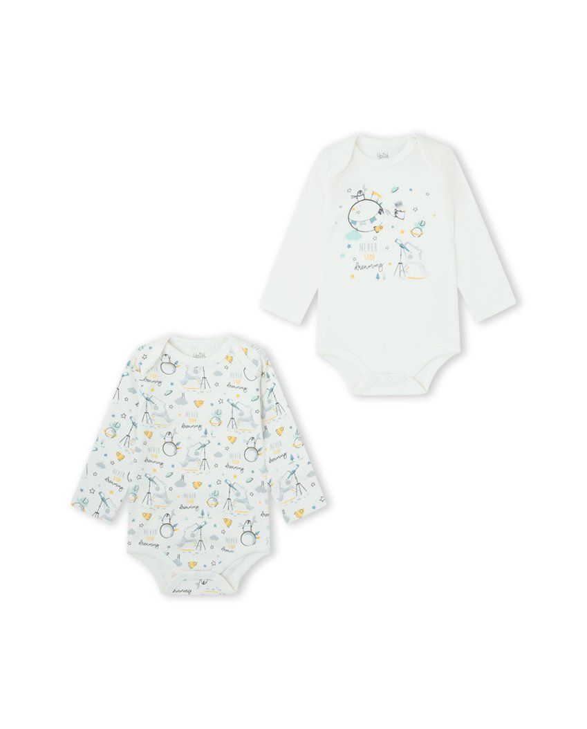 26200150 BODYS BEBE PACK 2 MANGA LARGA YATSI