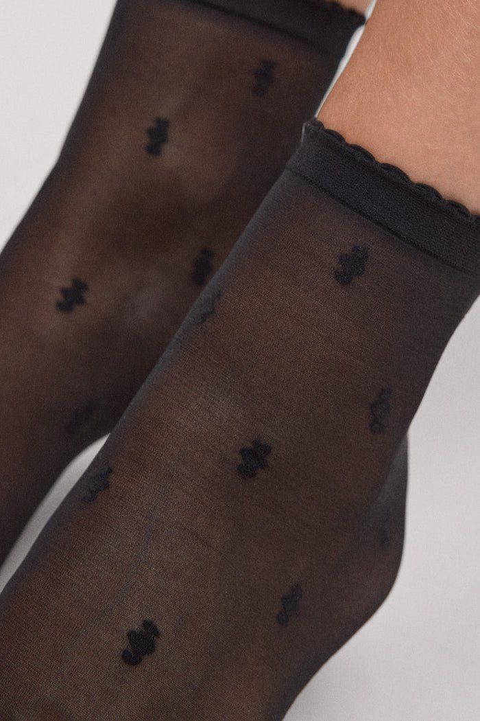 18131 Panty tobillero geométrico 20 denier.