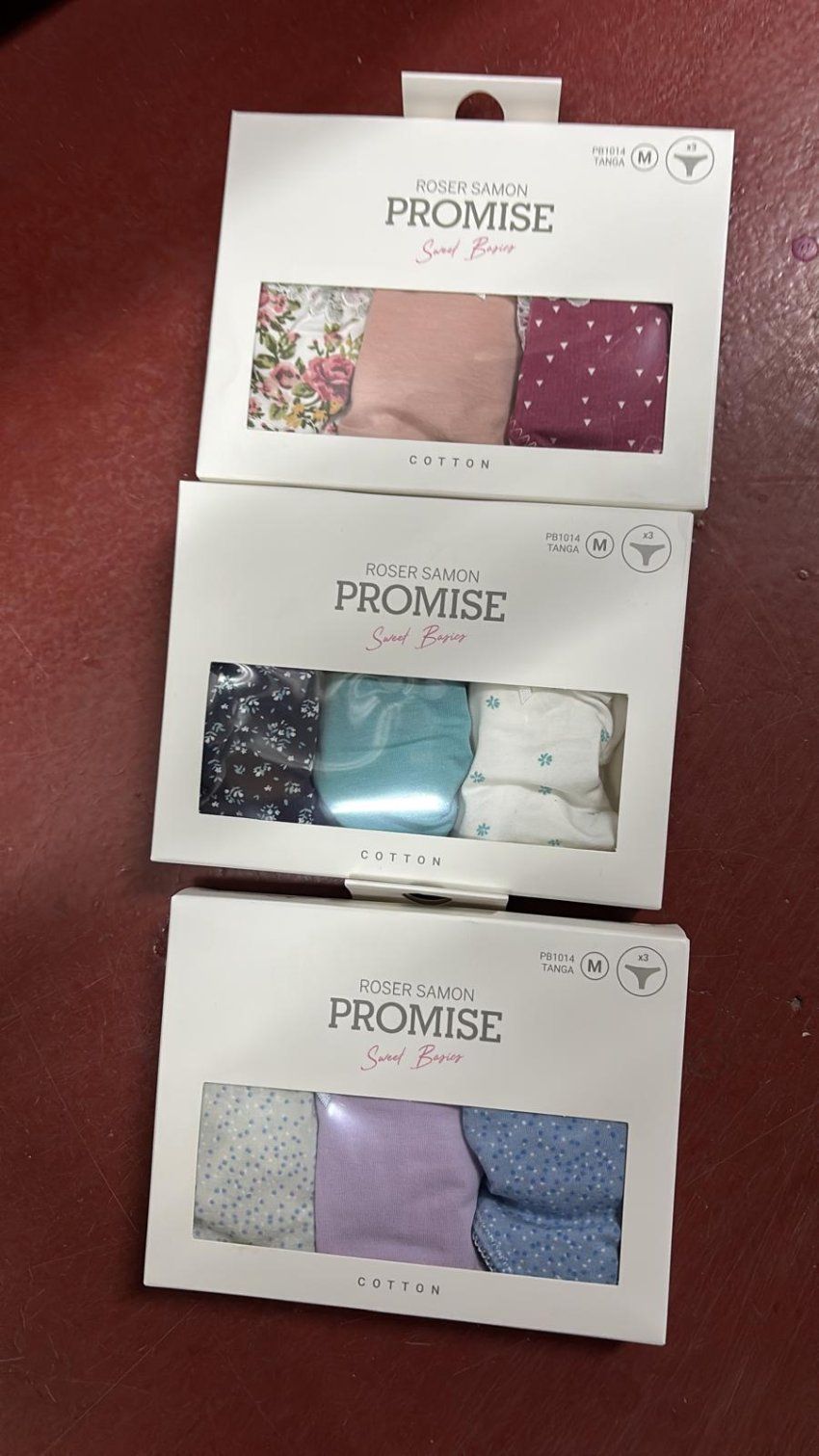 PB1014 TANGA ALGODON ESTAMPADO PACK 3 PROMISE
