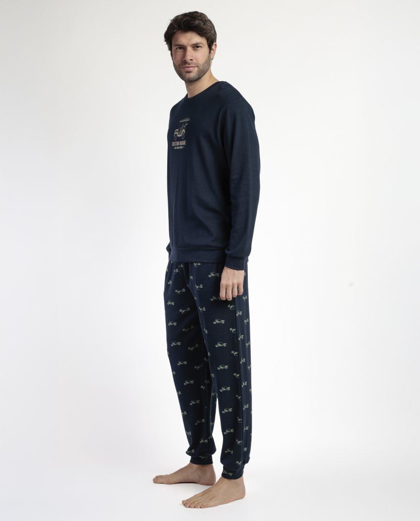 63751 PIJAMA HOMBRE COCHE HASTA 3XL INTERLOCK 100% ALGODON ADMAS