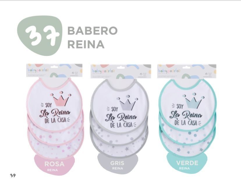 37 BABEROS  PACK 3 REYNA BABY PASITOS