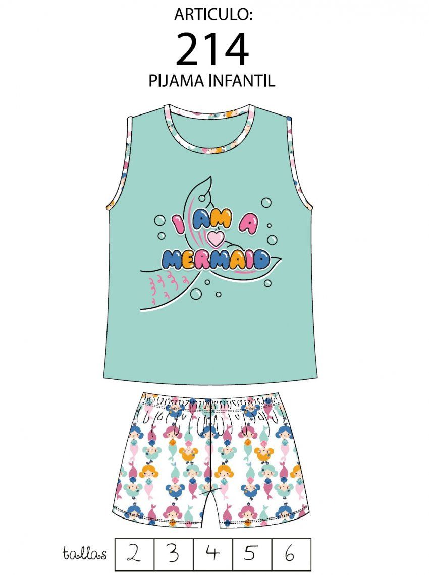 KN 214 PIJAMA NIÑA VERANO KINANIT al por mayor