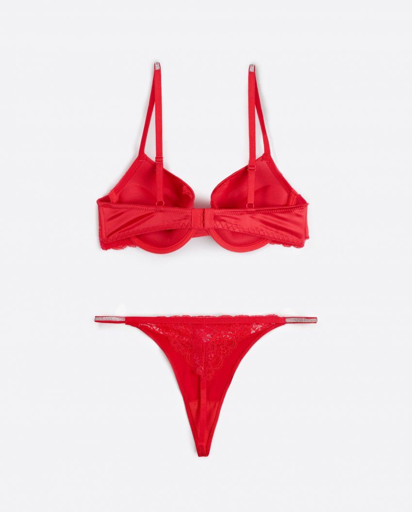 44598 CONJUNTO SUJETADOR Y TANGA BRILLOS ADMAS NAVIDAD