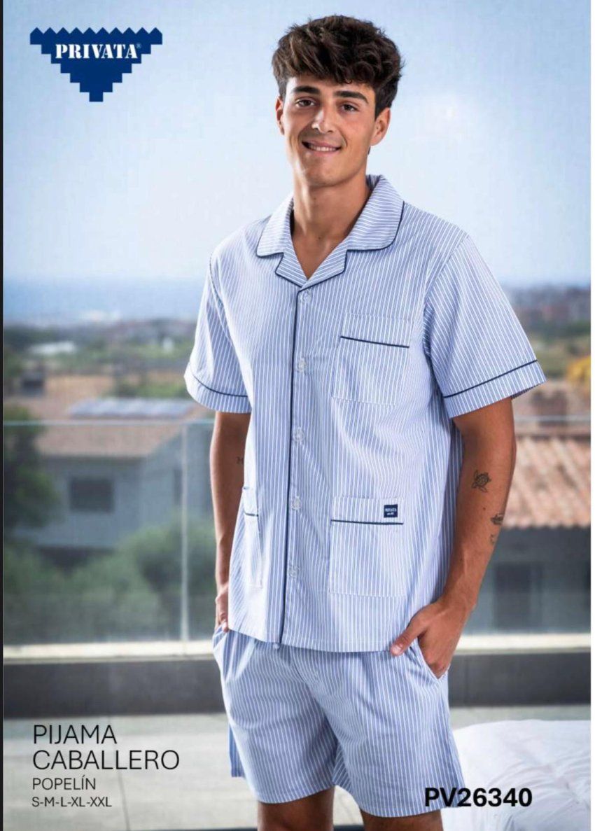PV 26340 PIJAMA HOMBRE MANGA CORTA PRIVATA
