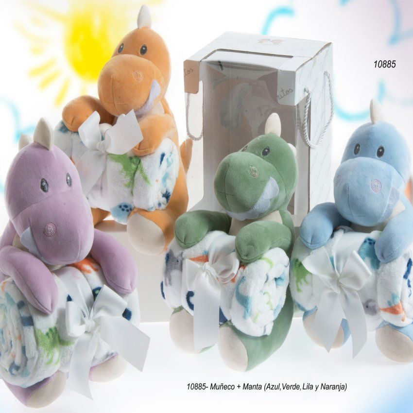 10885 MUÑECO DINOSAURIO + MANTA GAMBERRITOS