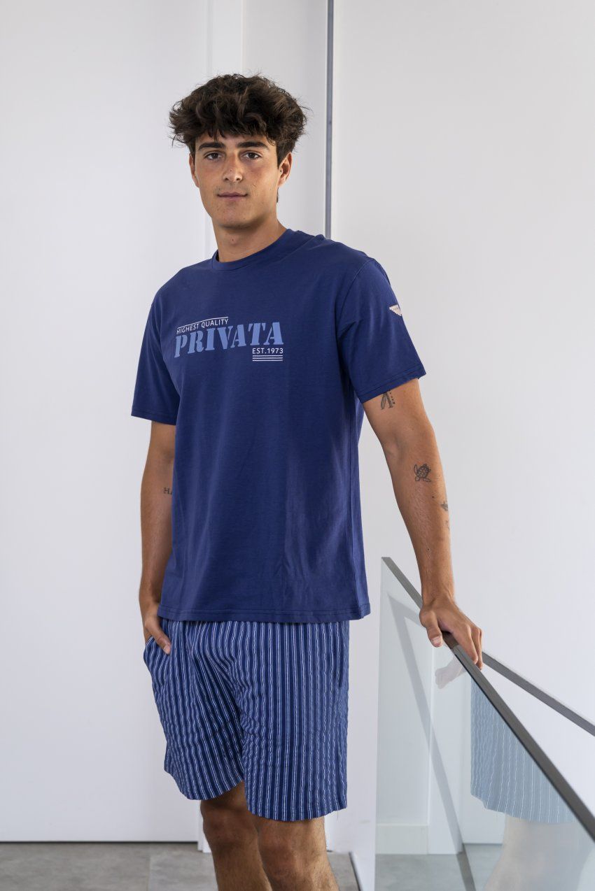 PV 26311 PIJAMA HOMBRE MANGA CORTA PRIVATA