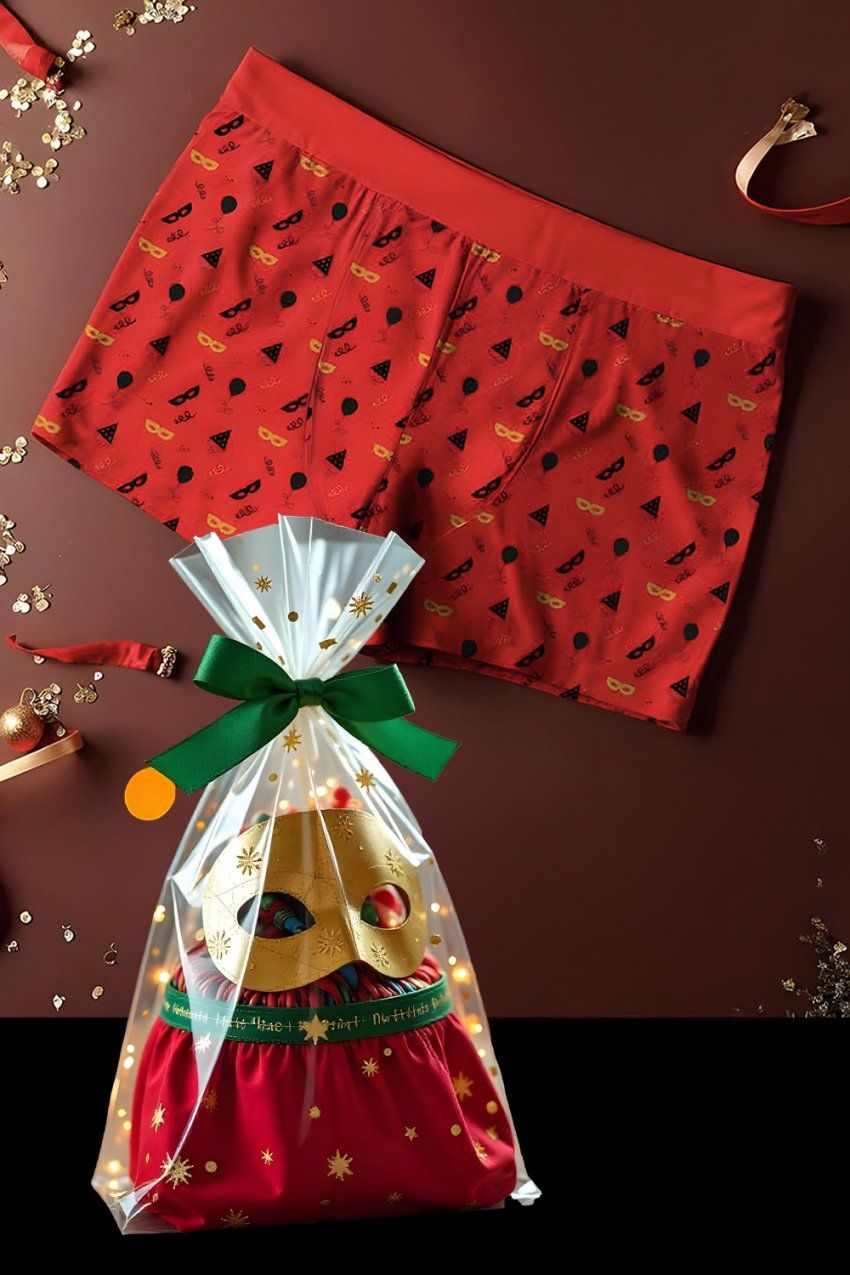 48686 boxer rojo cotillon navidad