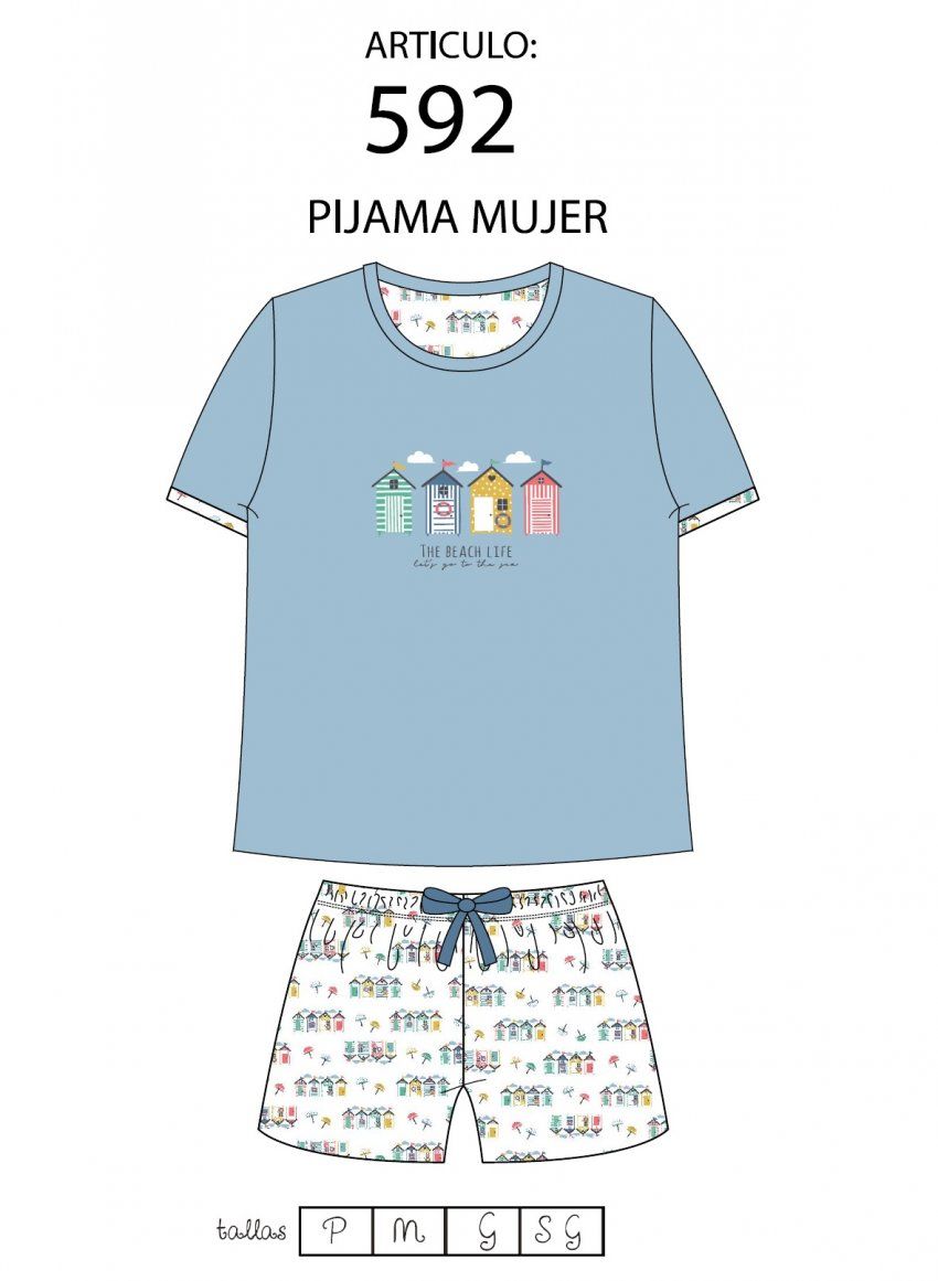 KN 592 PIJAMA SEÑORA VERANO KINANIT al por mayor
