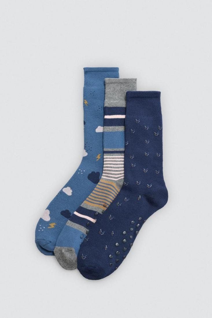 12952 Calcetines estampados térmicos para mujer con diseño antideslizante y puño antipresión.
