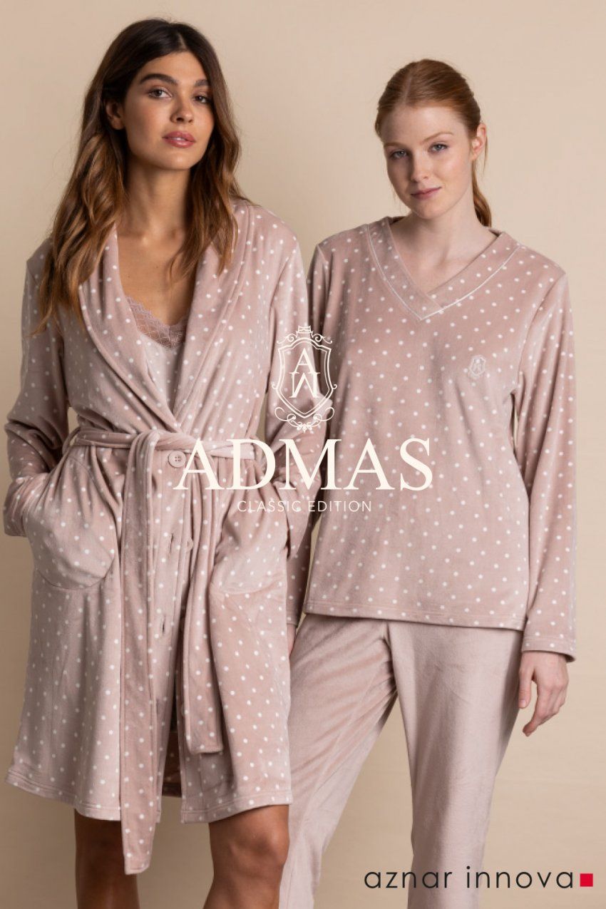 62651 PIJAMA MUJER VELVET ADMAS CLASSIC