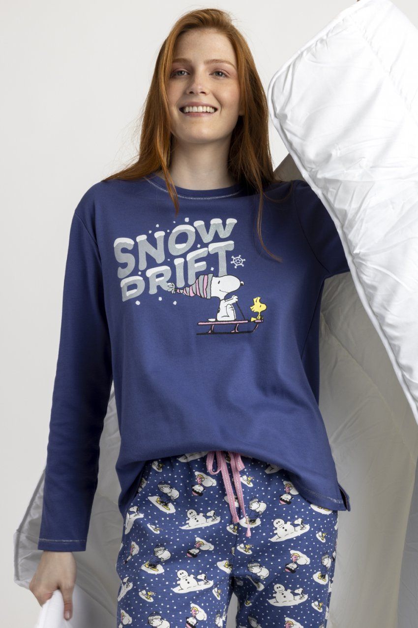 63424 PIJAMA MUJER 100% ALGODON SNOOPY ADMAS