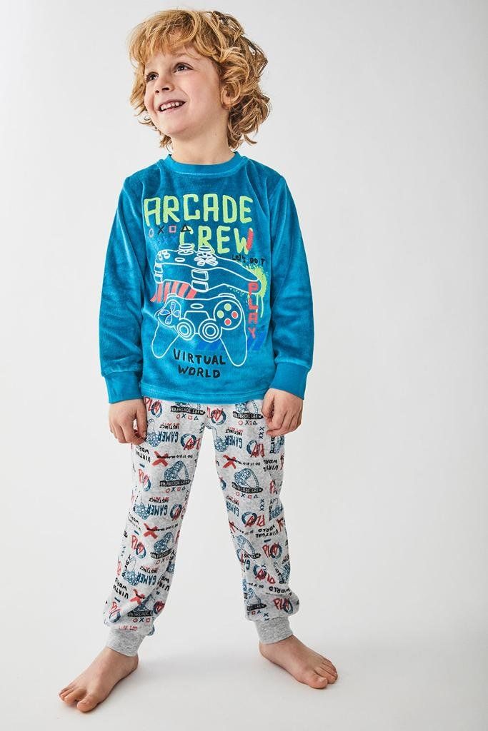 22207101 PIJAMA NIÑO TERCIOPELO  2 A 6 AÑOS TOBOGAN