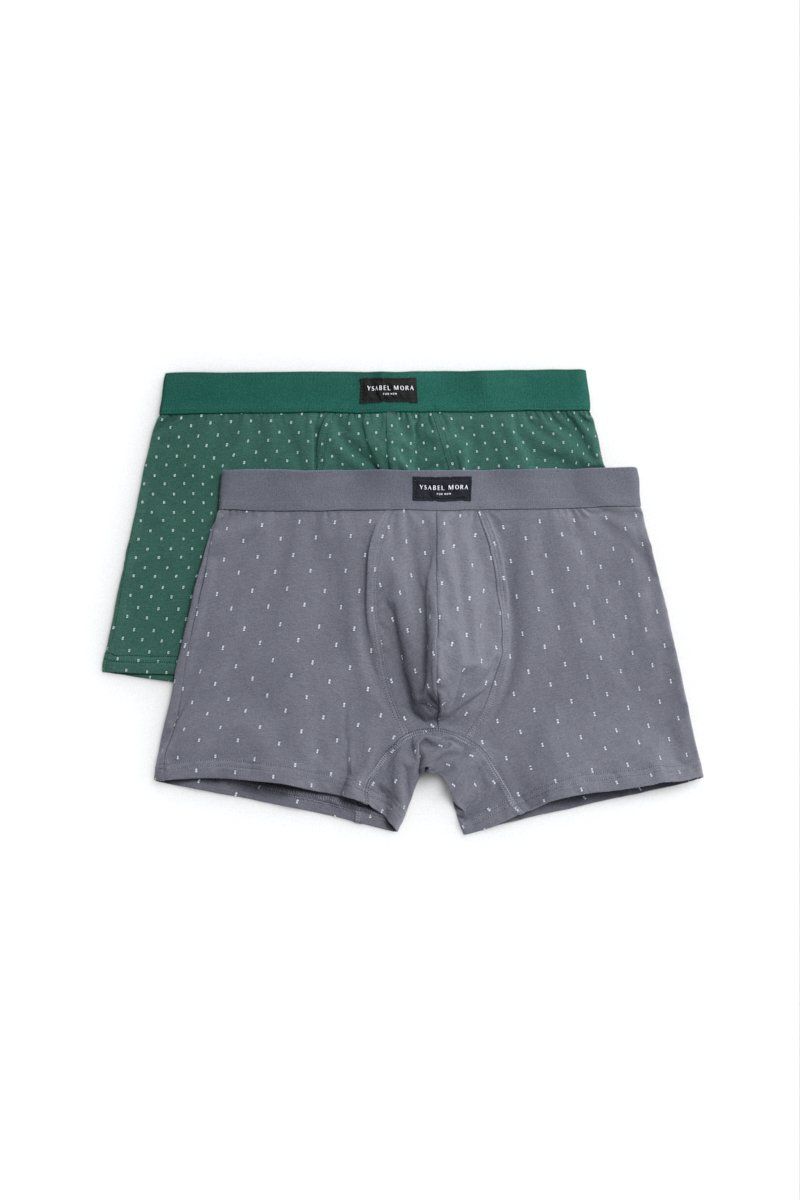 20423 Pack de 2 calzoncillos bóxer de algodón natural estampados