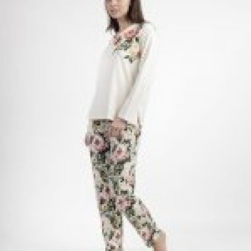 63586  PIJAMA MUJER INTERLOCK ADMAS GARDEN