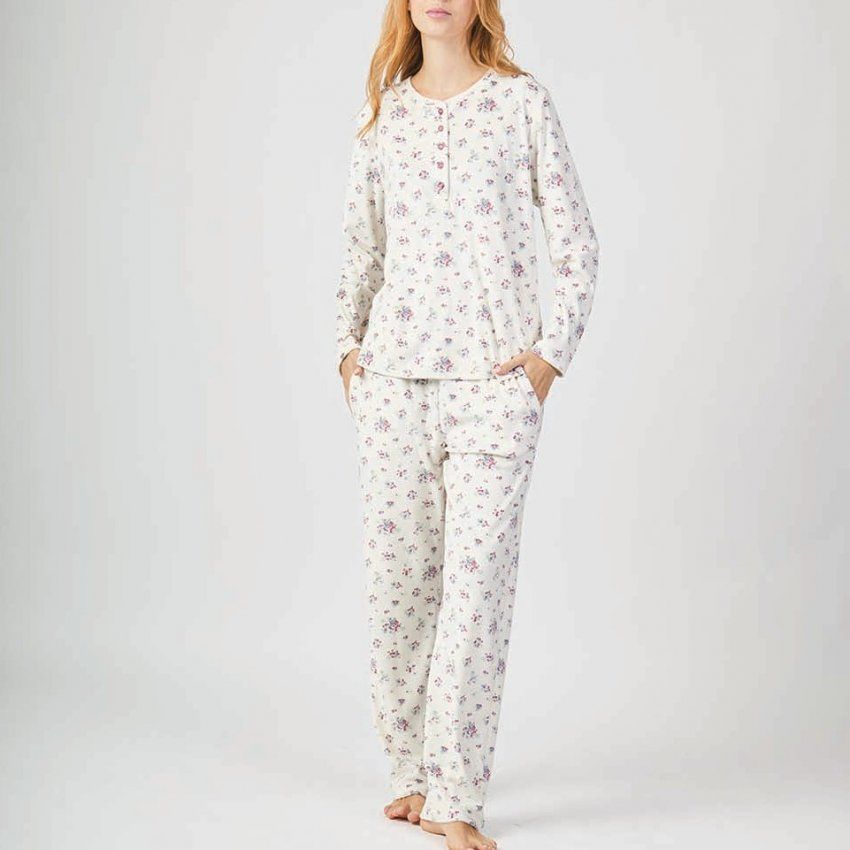 JG FP 405 PIJAMA MUJER FELPA CON TALLAS GRANDES JAVIER GOLMAR