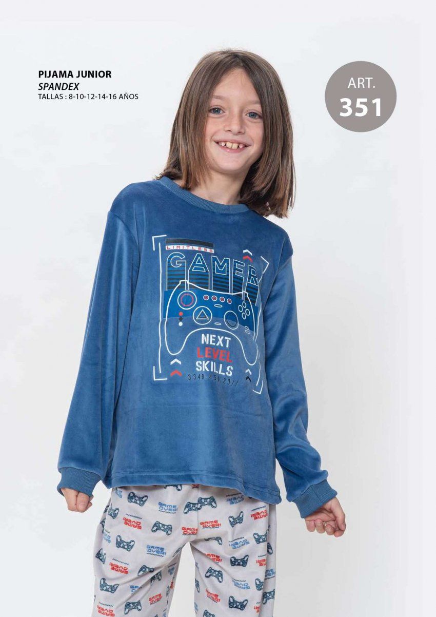 KN 351 PIJAMA NIÑO SPANDEX 8 A16 KINANIT