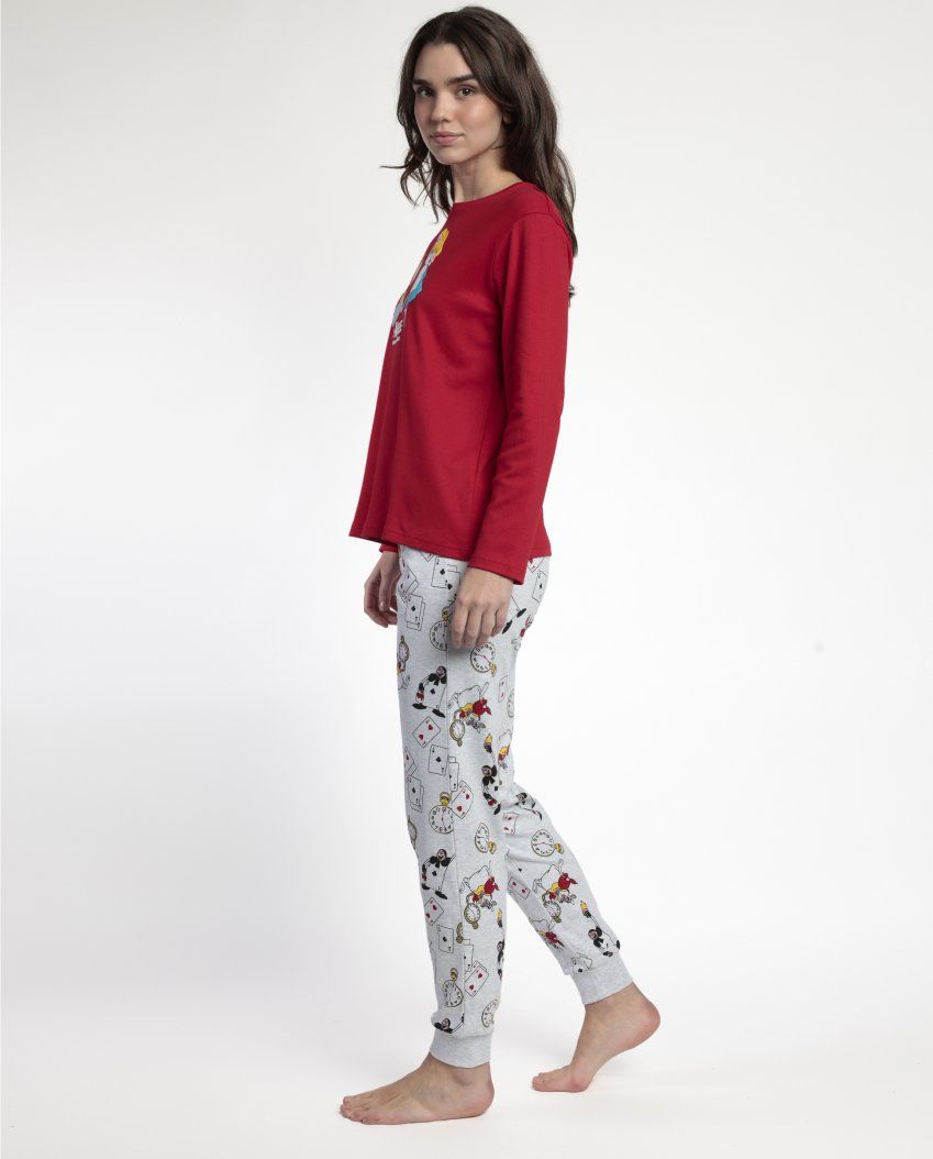 63307 PIJAMA MUJER ALICIA PAIS MARAVILLA 100% ALGODON DISNEY ADMAS
