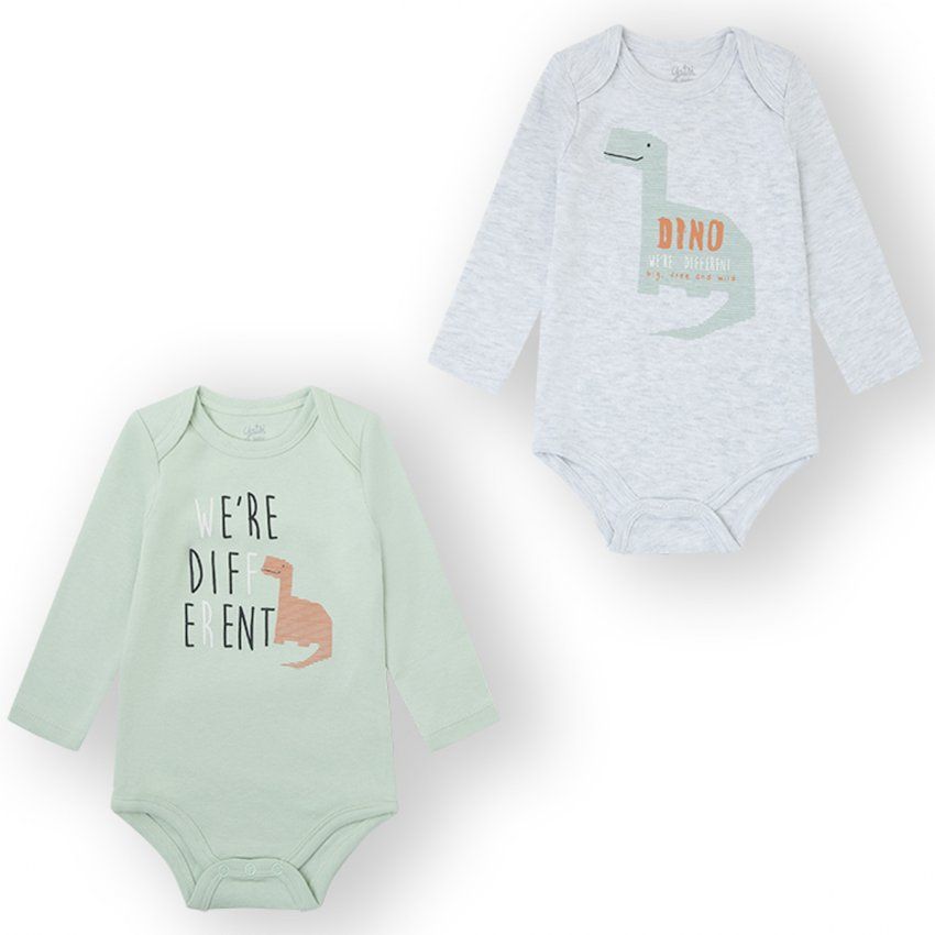 25200123 BODYS CAJA DINO PACK 2 MANGA LARGA YATSI