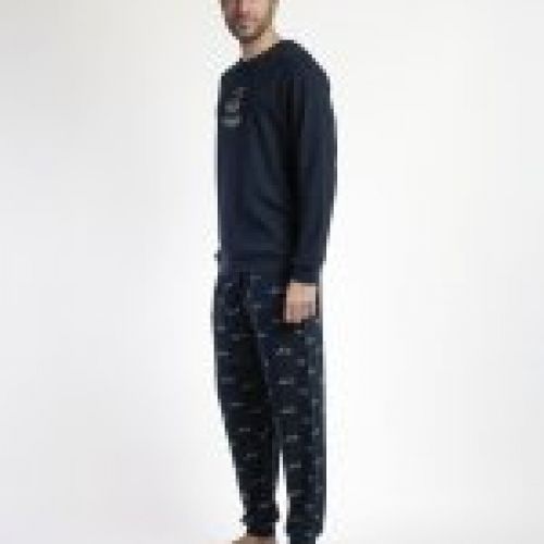 63751 PIJAMA HOMBRE COCHE HASTA 3XL INTERLOCK 100% ALGODON ADMAS