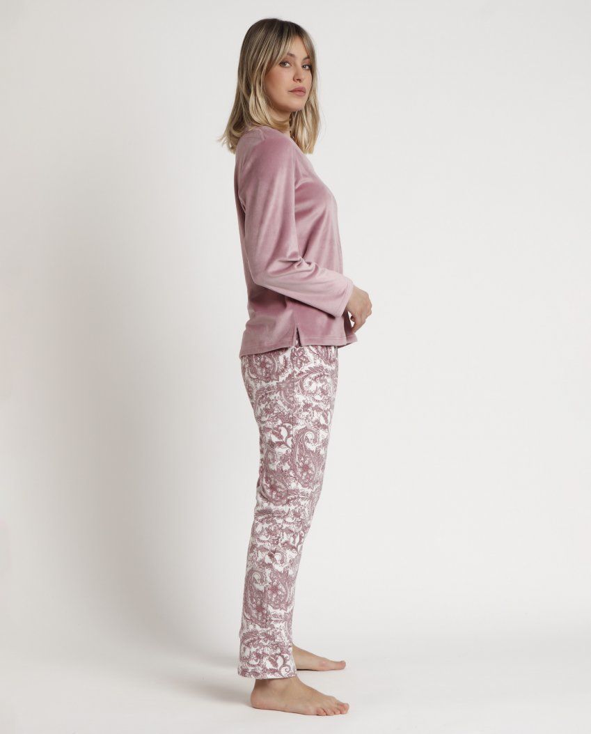 62654 PIJAMA MUJER CALENTITO VELVET ADMAS CLASSIC