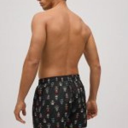 90286 BAÑADOR PARA HOMBRE DE SECADO RAPIDO CON DIBUJOS DE CALAVERAS DE YSABEL MORA