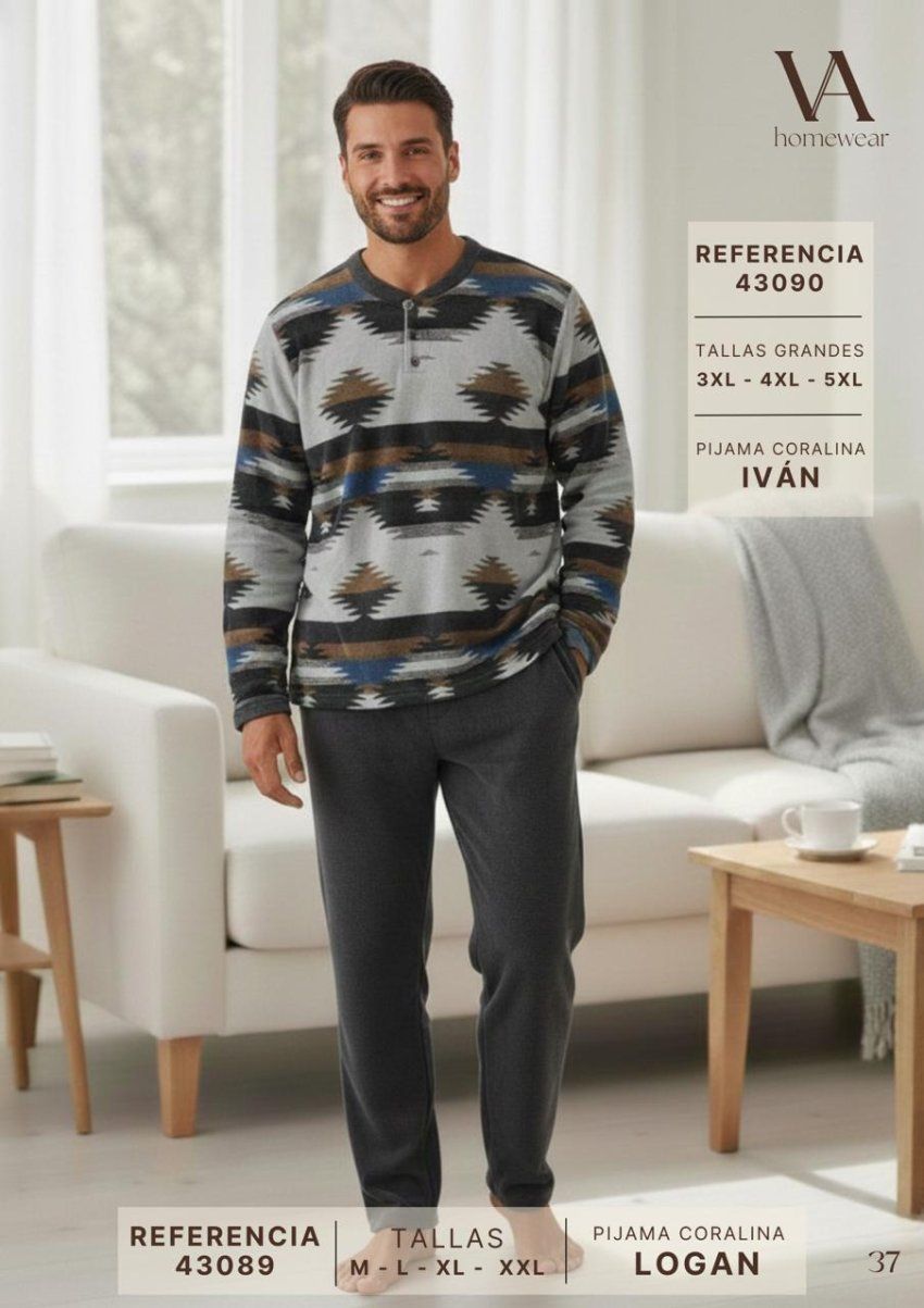 Pijama de hombre Vanila Logan 43089 de coralina