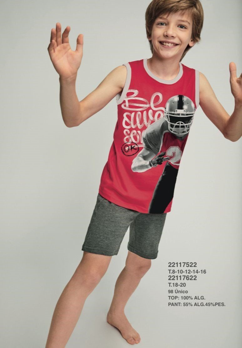 22117522 PIJAMA NIÑO 8 A 16 TOBOGAN / 22117622 TALLAS 18 20