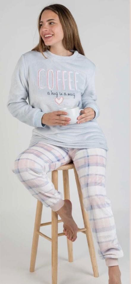 M 23282 PIJAMA SEÑORA CORALINA COFFE OLYMPUS