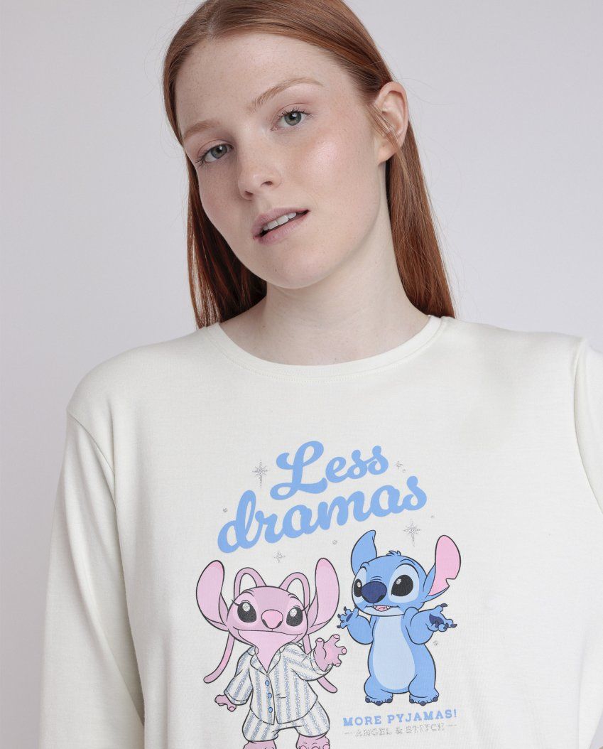 63315 PIJAMA MUJER INTERLOCK LILO & STITCH DISNEY ADMAS