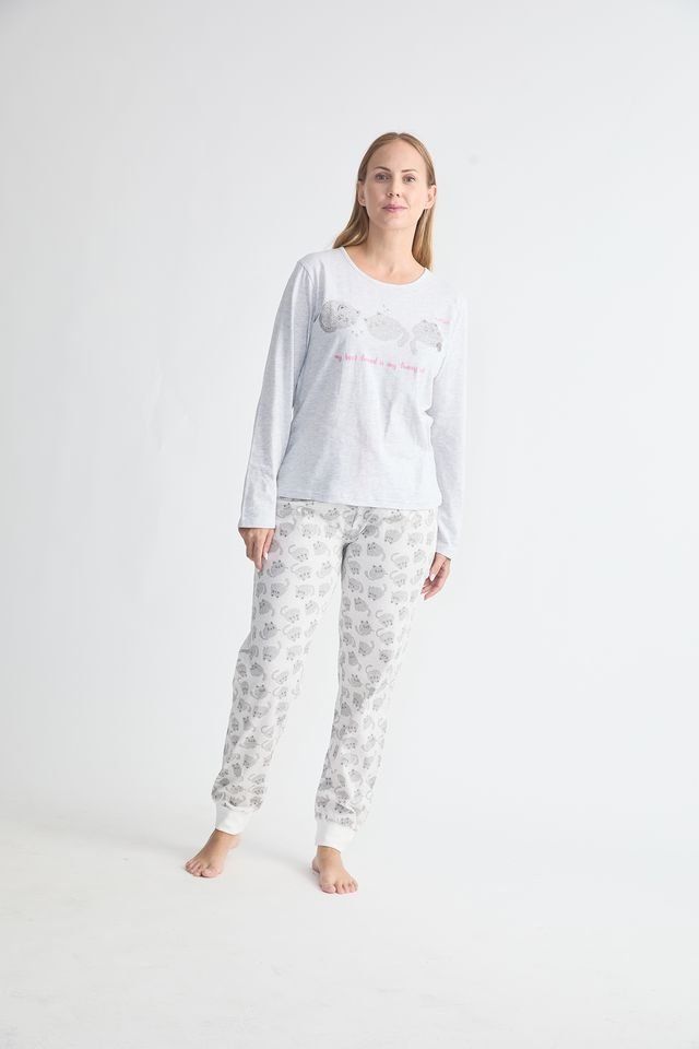 22119080 PIJAMA MANGA LARGA ALGODON FINITO DE VERANO DIASSI AL POR MAYOR