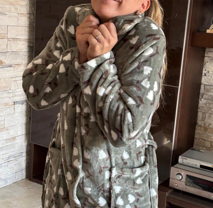 1034 BATA MUJER LARGA BOTONES TULIPANES LIN