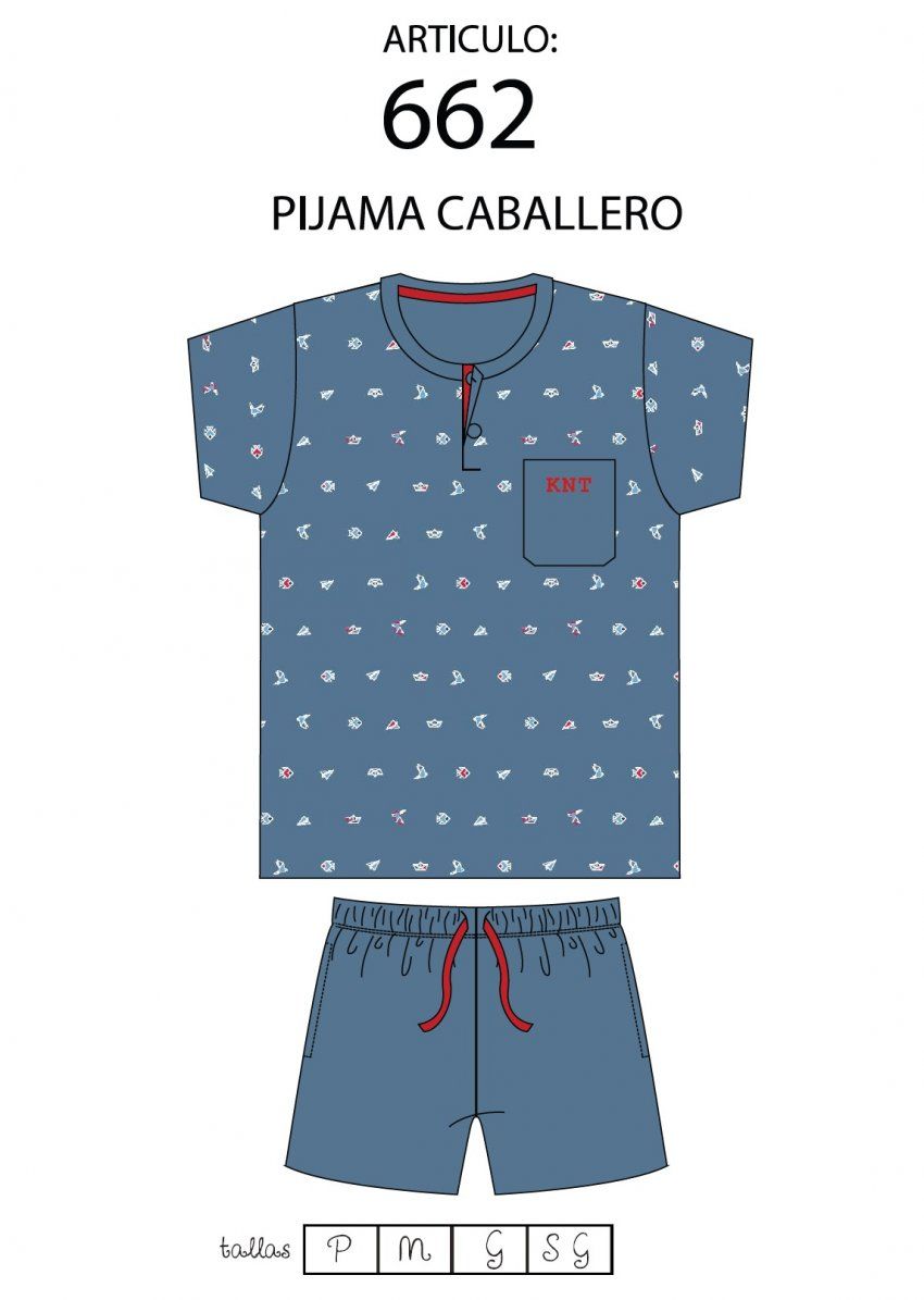 KN 662 PIJAMA HOMBRE VERANO KINANIT