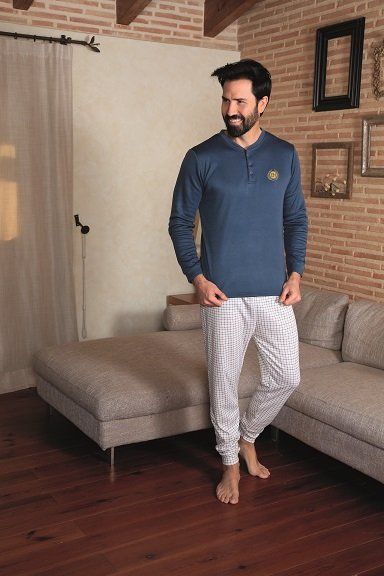 42186 PIJAMA CABALLERO ALGODON INVERNAL OSCAR BLANCA HERNANDEZ