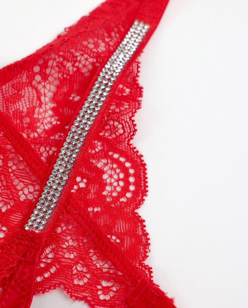 44598 CONJUNTO SUJETADOR Y TANGA BRILLOS ADMAS NAVIDAD