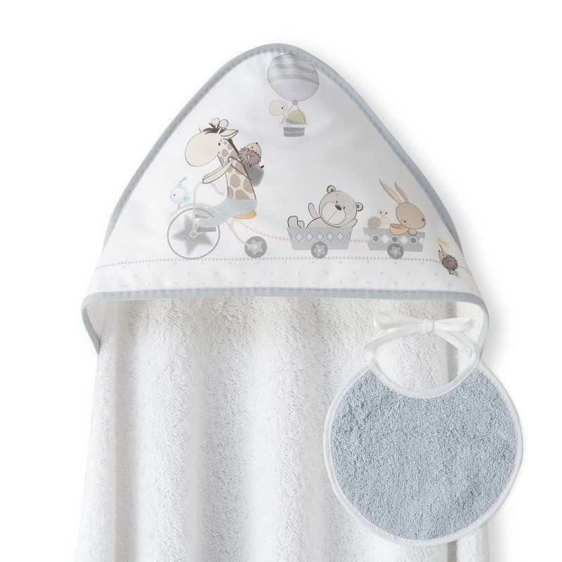 1236 CAPA BAÑO O TOALLA BEBE JIRAFA BICI INTERBABY 1X1 INTERBABY