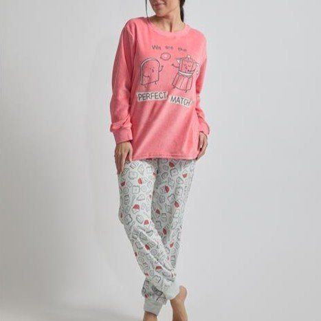 25208954 PIJAMA SEÑORA TUNDOSADO TERCIOPELO / 25209954 TALLAS GRANDES DIASSI