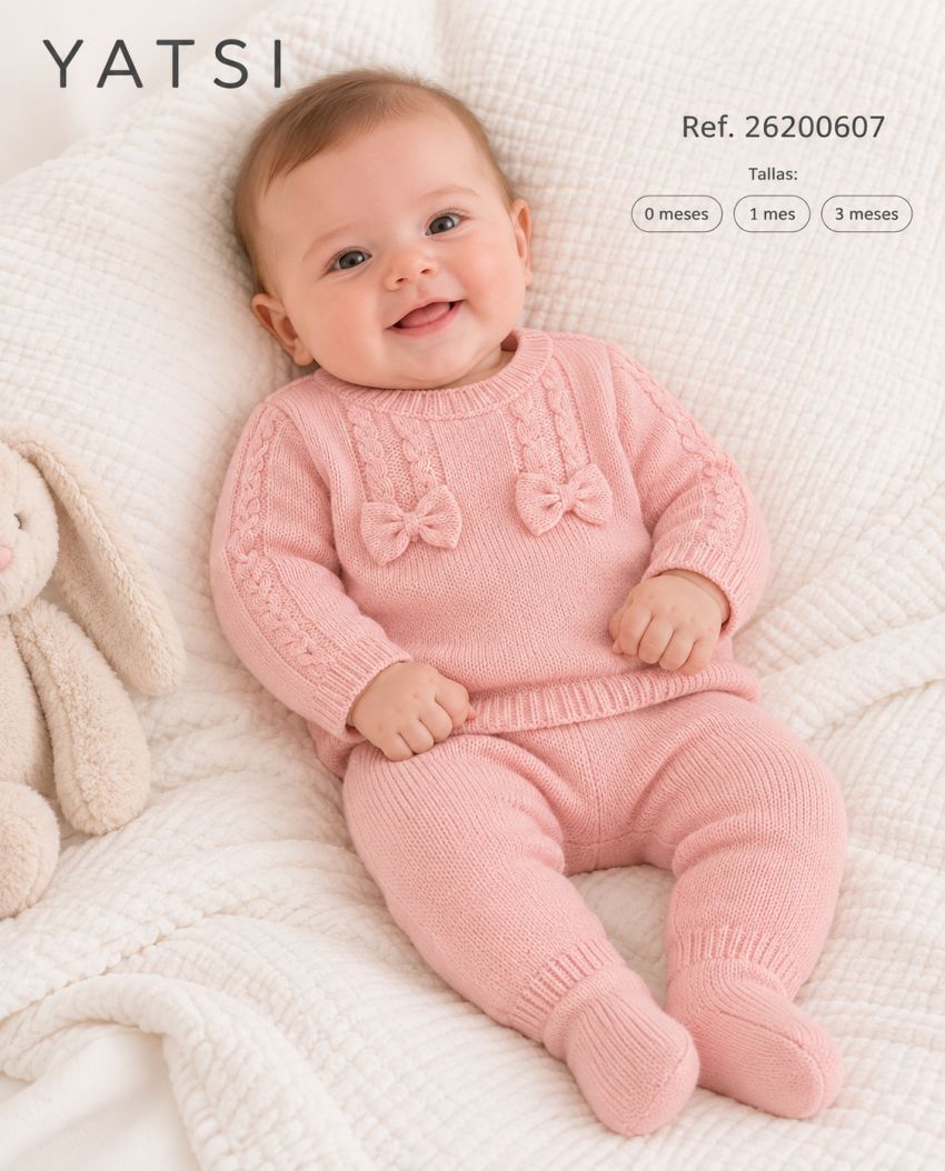 26200607 CONJUNTO TRICOP BEBE POLAINA PUNTO YATSI