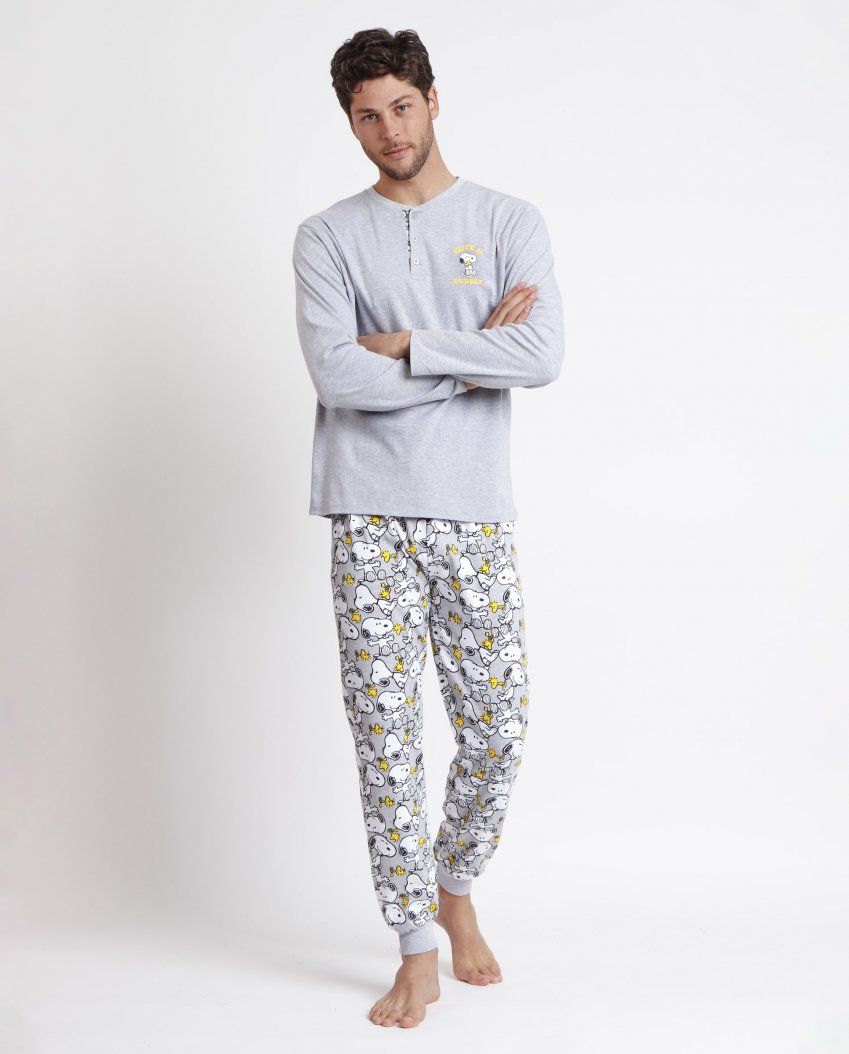 62014 Pijama para hombre de algodon invierno de snoopy de admas al por mayor