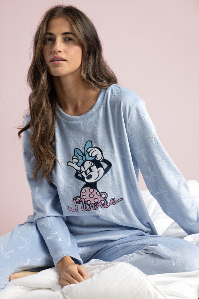 64681 PIJAMA MUJER  MINNIE VELVET ADMAS
