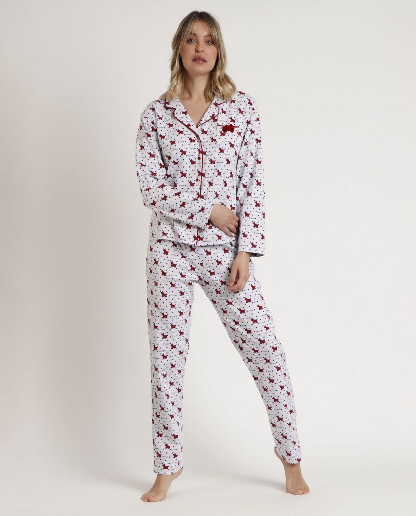 62609 PIJAMA SEÑORA ABIERTO LULU ALGODON ADMAS