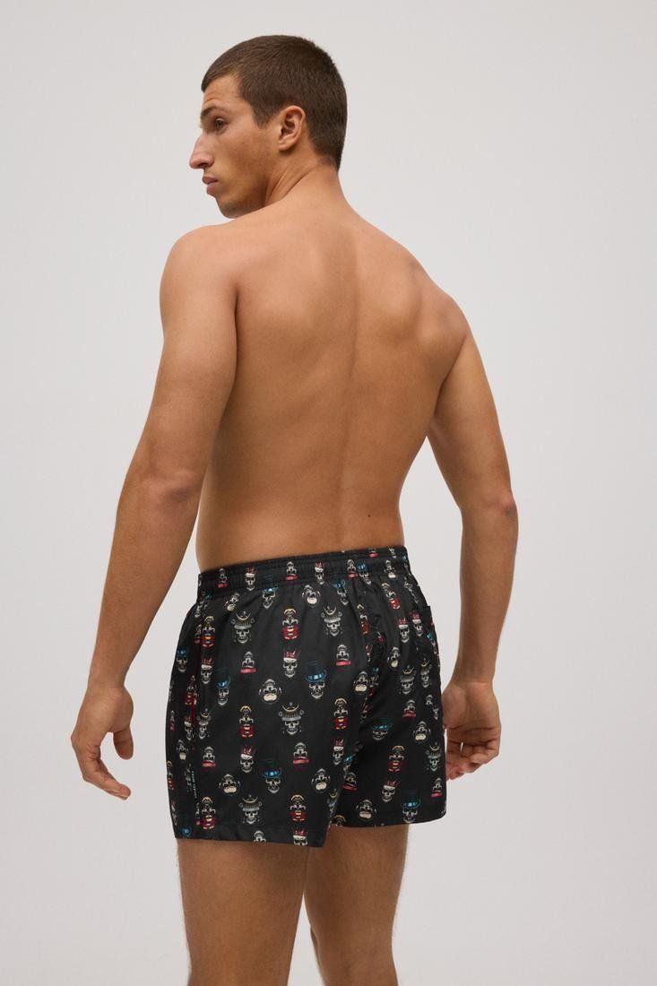 90286 BAÑADOR PARA HOMBRE DE SECADO RAPIDO CON DIBUJOS DE CALAVERAS DE YSABEL MORA