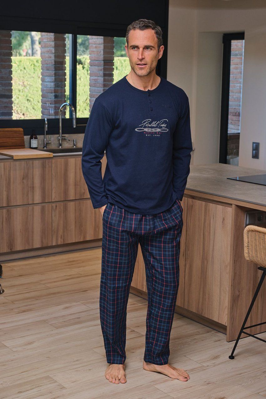 255648 PIJAMA HOMBRE PUNTO MARINERO TAPETA MUSLHER