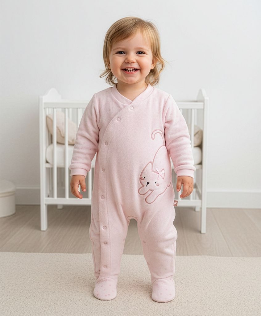 PVE26021 PIJAMA PELELE BEBE TERCIOPELO  0 a 24 PRIVATA