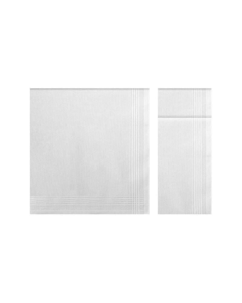 Pañuelos blancos hombre GUASCH 35x35 algodón caja 6 unidades