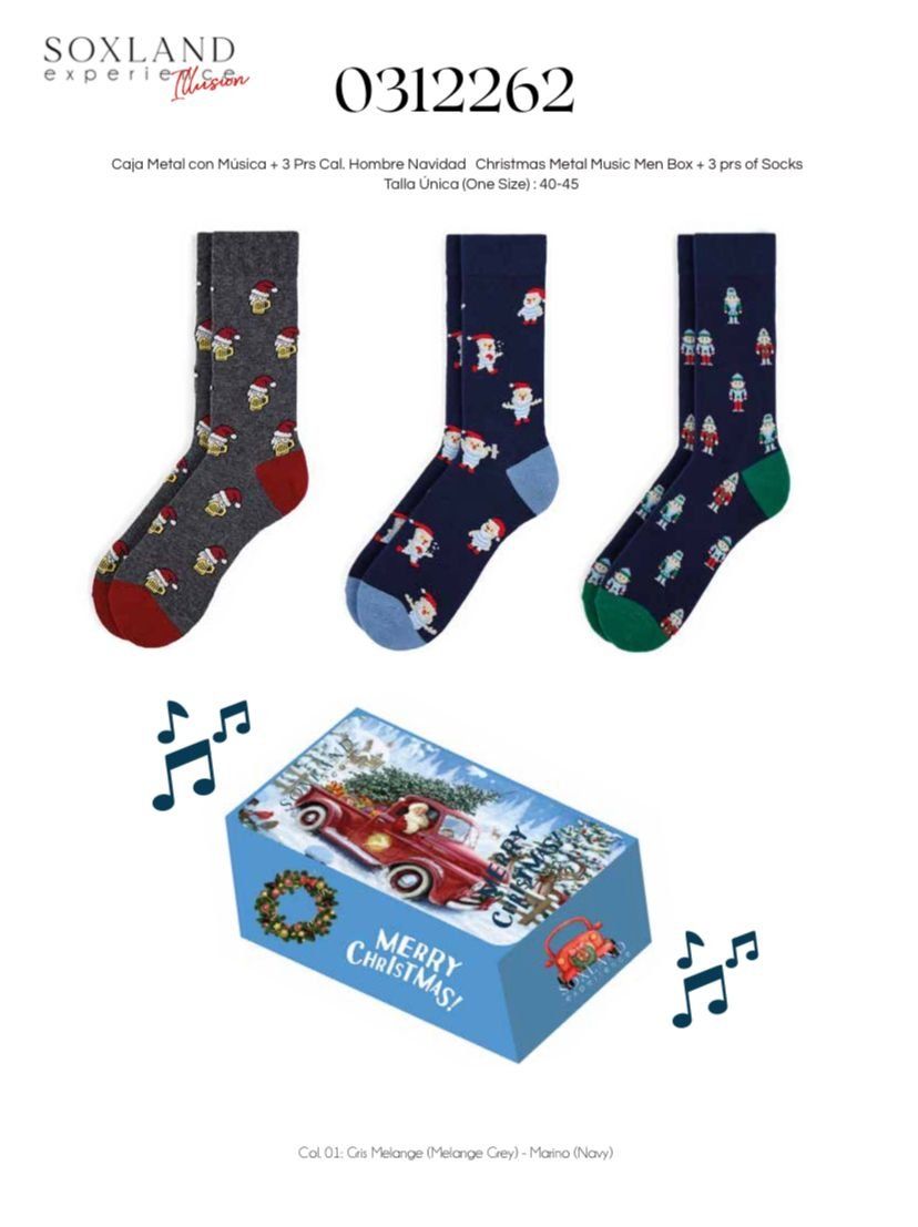 0312262 CALCENTINES CABELLERO CAJA MUSICAL NAVIDAD FANTASIA SOXLAND
